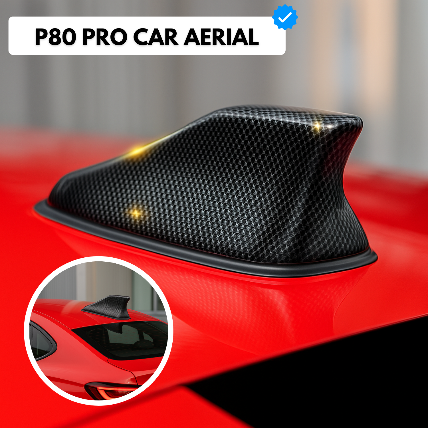 P80 PRO | Shark Fin Car Aerial – Amplified Radio & GPS Signal