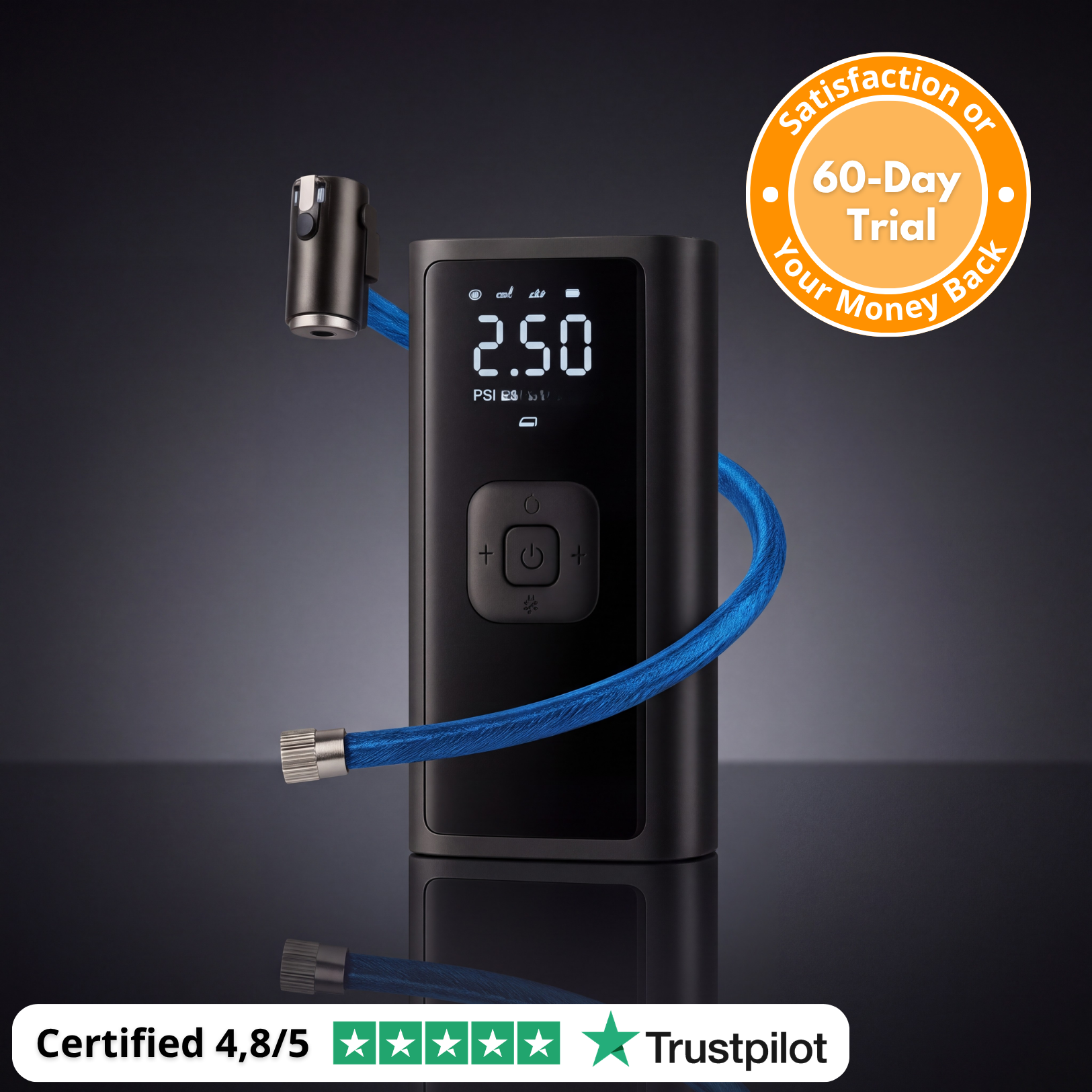 C17 PRO | Powerful Portable Air Compressor – Compact, Lightweight and Rechargeable