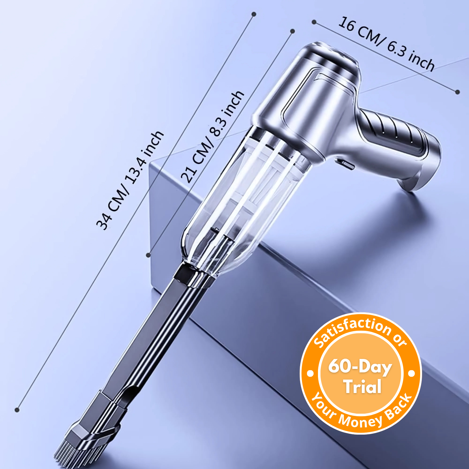 D80 PRO | Powerful Cordless Car Vacuum – Compact, Lightweight and Rechargeable