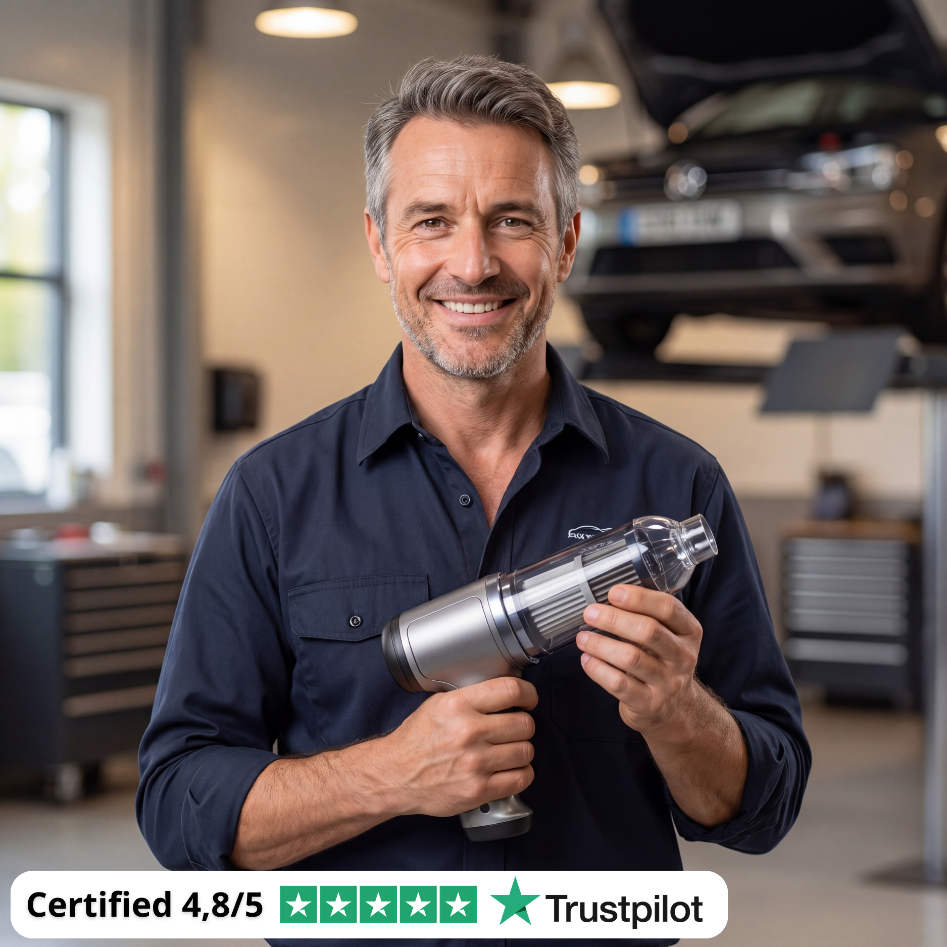 D80 PRO | Powerful Cordless Car Vacuum – Compact, Lightweight and Rechargeable