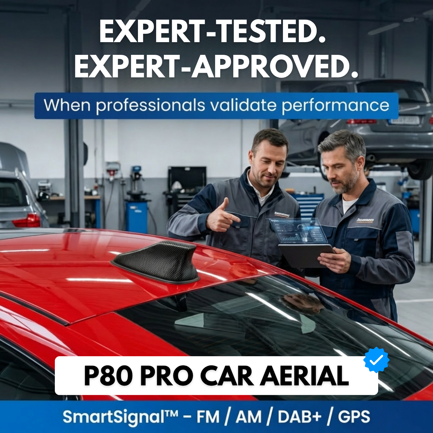 P80 PRO | Shark Fin Car Aerial – Amplified Radio & GPS Signal