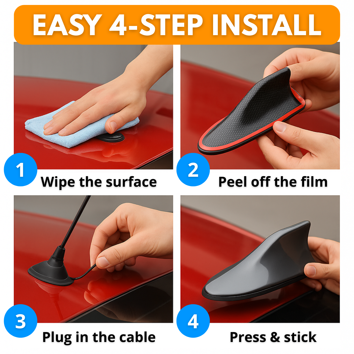 P80 PRO | Shark Fin Car Aerial – Amplified Radio & GPS Signal