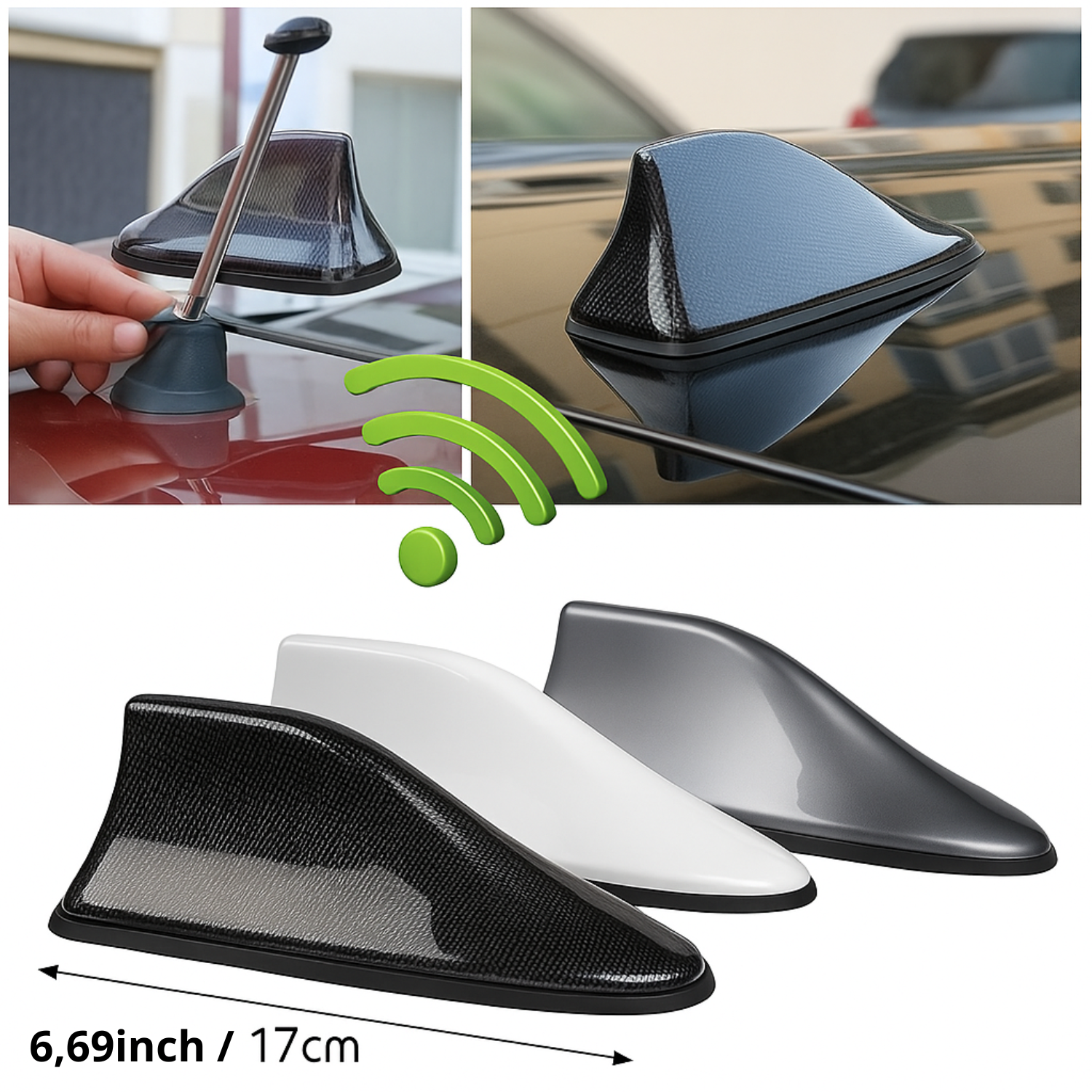 P80 PRO | Shark Fin Car Aerial – Amplified Radio & GPS Signal